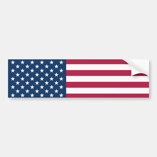 Stylized Stars and Stripes Bumper Sticker (Front)
