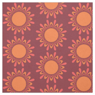 Stylized Sun / Flower Pattern custom fabric