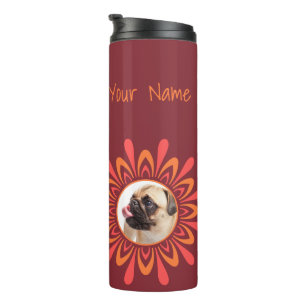Stylized Sun Pattern custom photos & text tumbler