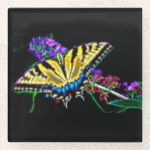 Stylized Swallowtail Butterfly Coaster