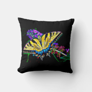 Stylized Swallowtail Butterfly Pillow