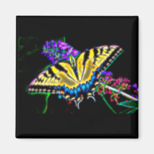 Stylized Swallowtail Butterfly Playing Cards Magnet