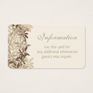 Stylized Tan and Brown Floral Leaves