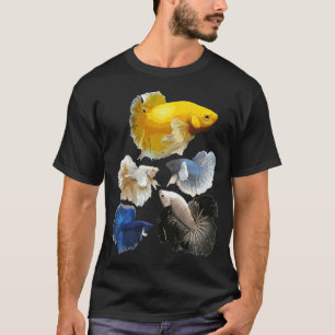 Stylized teal and silver tropical fish illustratio T-Shirt