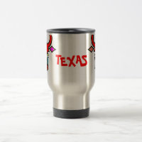 Stylized Texas Longhorn Aluminum Travel Mug