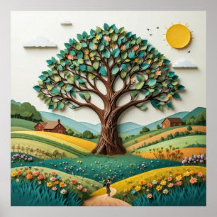 Stylized Tree #2 Poster