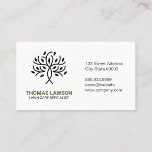 Stylized Tree Logo Business Card