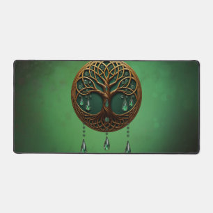 Stylized tree of life desk mat