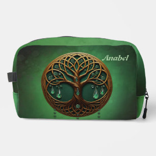 Stylized tree of life  dopp kit