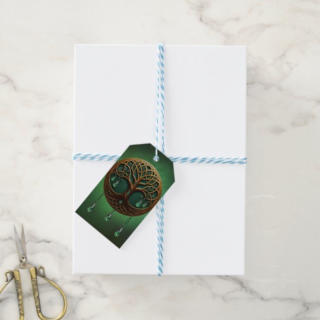Stylized tree of life  gift tags (With Twine)