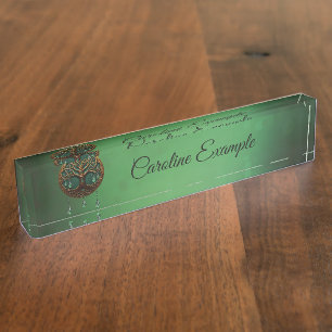 Stylized tree of life nameplate