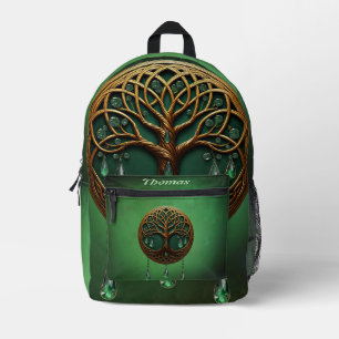 Stylized tree of life  printed backpack