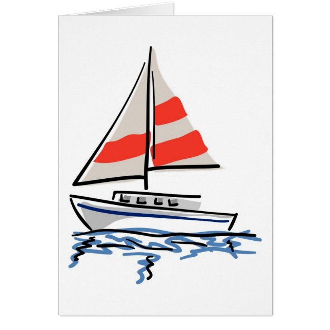 Stylized Tropical Sailboat (Front)