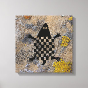 Stylized Turtle - Mimbres Pottery Design Canvas Print