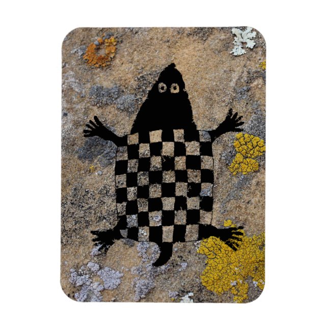 Stylized Turtle - Mimbres Pottery Design Magnet (Vertical)