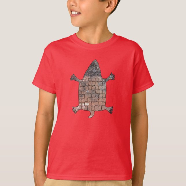Stylized Turtle - Mimbres Pottery Design T-Shirt (Front)
