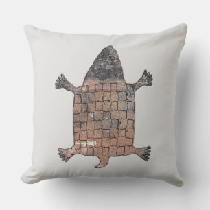 Stylized Turtle - Mimbres Pottery Design Throw Pillow