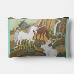 Stylized Unicorn and Horse Accessory Pouch