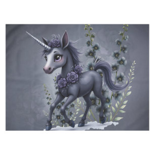 Stylized unicorn in floral splendour. tablecloth