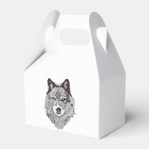Stylized Wolf Head Favor Box