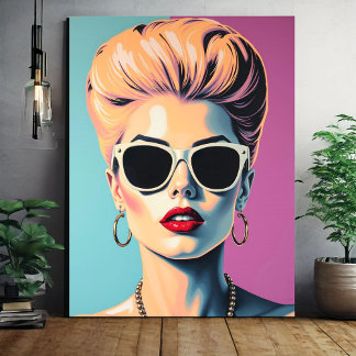Stylized Woman Portrait Wall Art