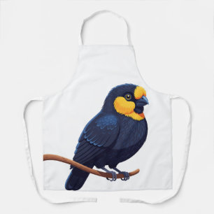 Stylized Yellow-Faced Bird  Apron