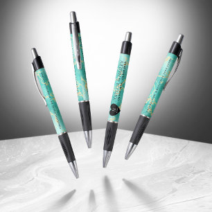 Stylo 11ème anniversaire de Mariage turquoise