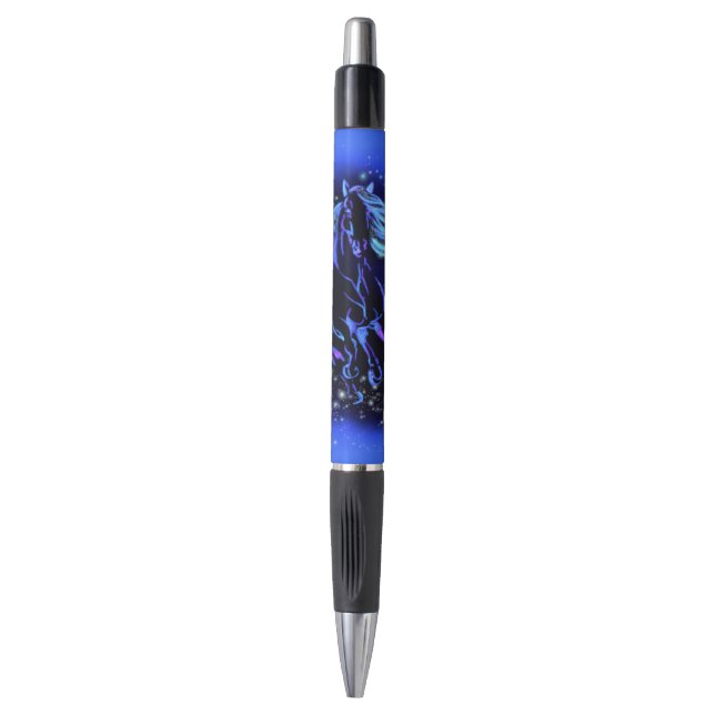 Stylo À Cheval Courant Dans La Lune Bleue Starry N (Devant (Vertical))