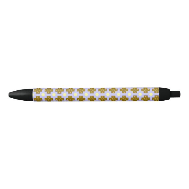 Stylo à encre croix et jaune (Devant)