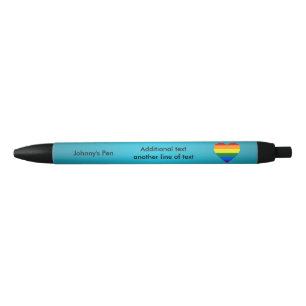 Stylo à encre noire pour coeur LGBT