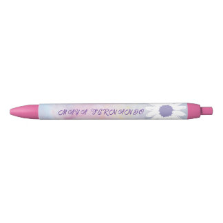 Stylo à fleurs couleur arc-en-ciel personnalisable