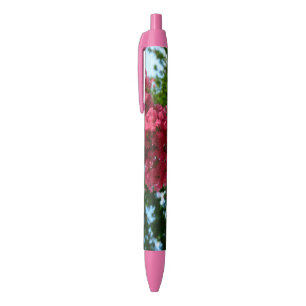  Stylo à fleurs de coeur rose
