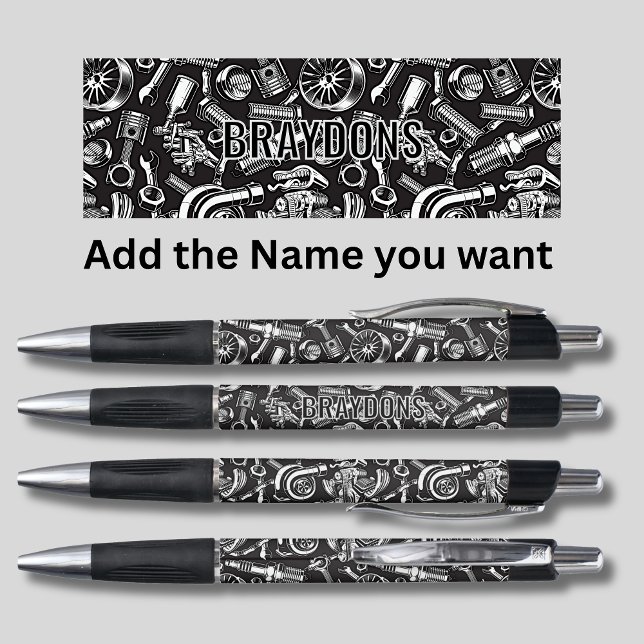 Stylo  Ajouter un nom, Pièces de voiture automatiques, M (Créateur téléchargé)