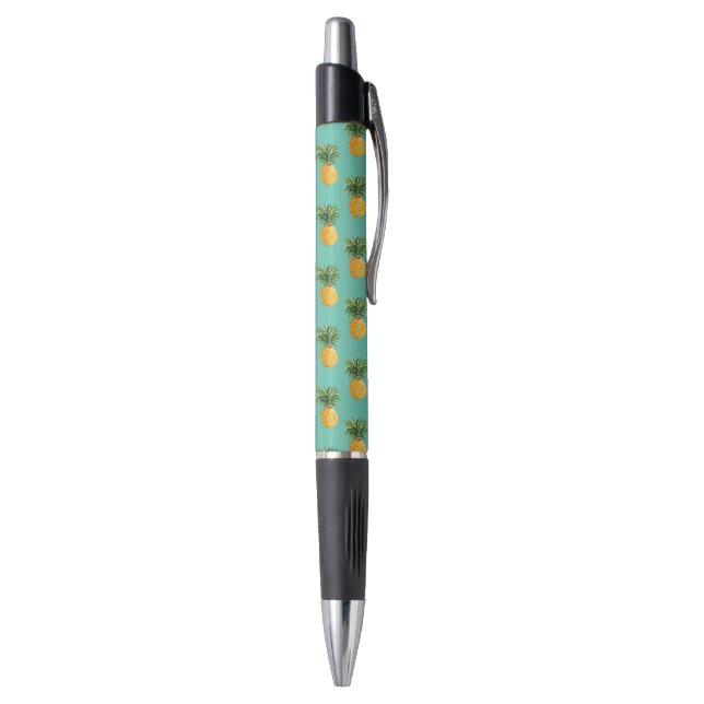 Stylo Ananas tropicaux sur Teal (Bas (Vertical))