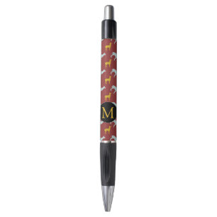 Stylo Année du chien 2018 Zodiac Anniversaire Monogramme