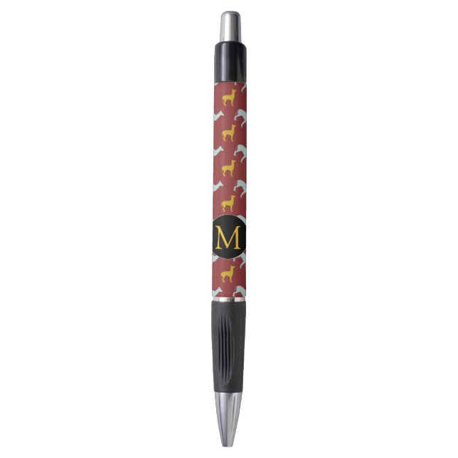 Stylo Année du chien 2018 Zodiac Anniversaire Monogramme (Devant (Vertical))