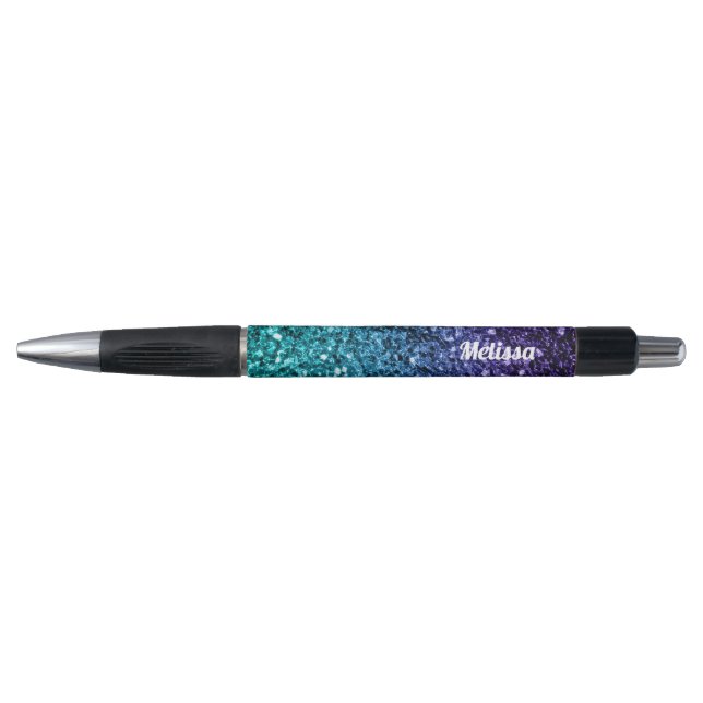 Stylo Aqua blue Ombre parties scintillant scintillants P (Devant)