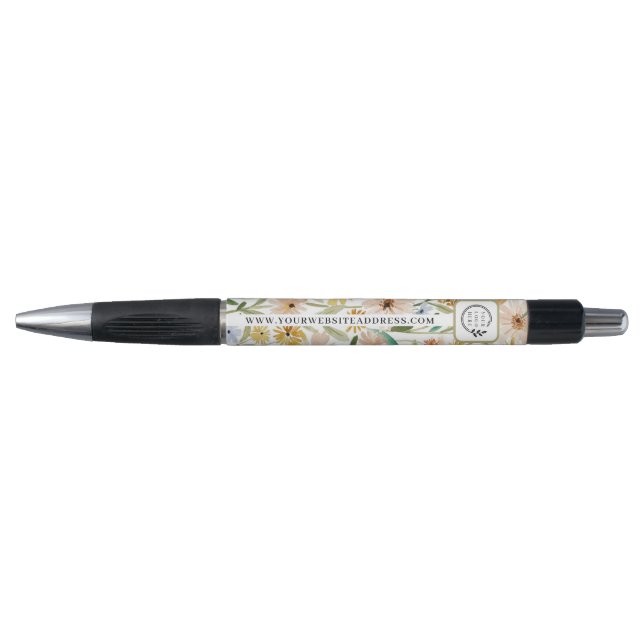 Stylo Aquarelle rustique Fleurs sauvages Ajouter Logo En (Devant)