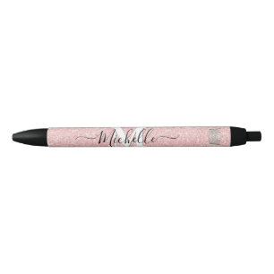 Stylo auto-personnalisé Couronne rose Glitz