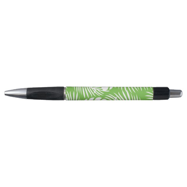 Stylo automne tropical, motifs de feuilles d'été (Devant)