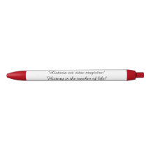 Stylo avec le proverbe latin (l'histoire est le