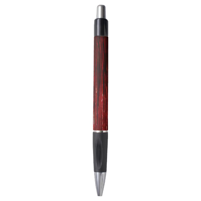 Stylo Bandes de pinces de verre rouge (Devant (Vertical))