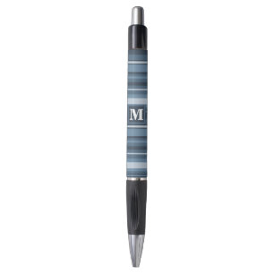 Stylo Bandes gris monogramme