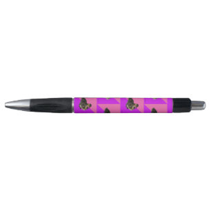 Stylo Bébé Canards sur framboise rose et sorbet pourpre