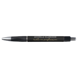 Stylo Black Gold Custom Script Professionnel Titre