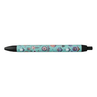 Stylo Bleu Art folklorique motif botanique sans couture