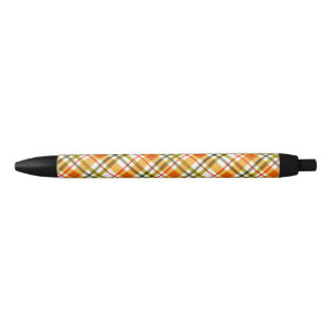 Stylo Bleu Automne Thanksgiving Slaid Plaid