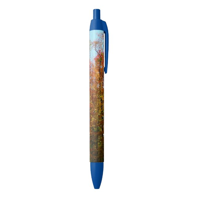 Stylo Bleu Automnes Arbres et Ciel bleu Automne Photographie  (Bas (Vertical))