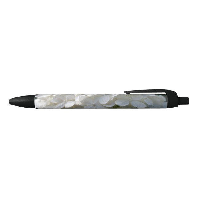 Stylo Bleu Belle Chaux Blanches Hydrangée Florale (Haut)