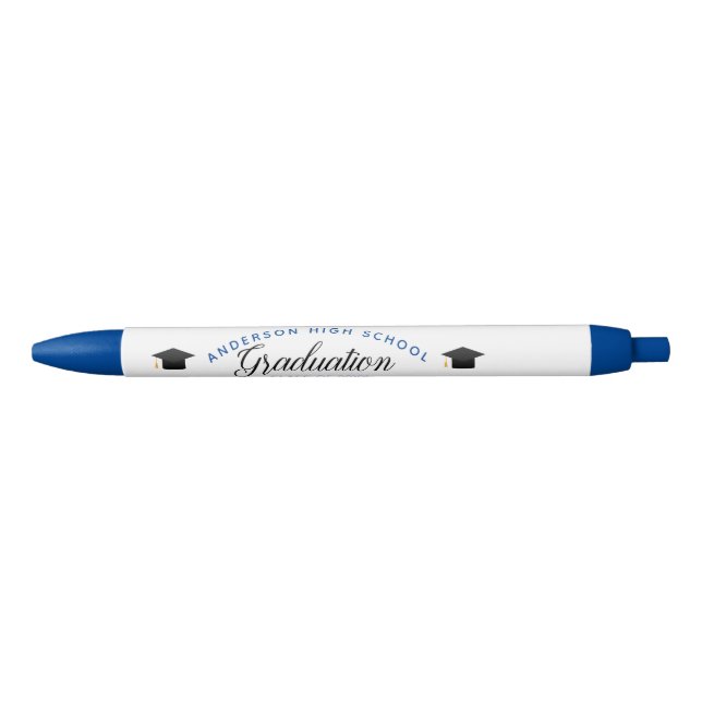 Stylo Bleu Blue Graduation Keepsaké 2023 Custom School (Devant)